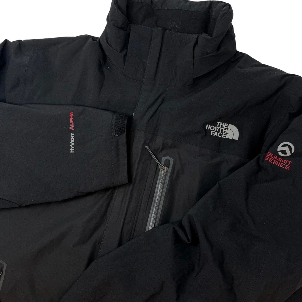 The North Face Summit Series HyVent Alpha Jacket Mens Large Black Full Zip Shell